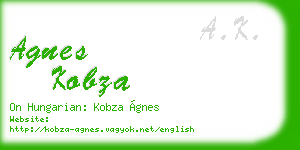 agnes kobza business card